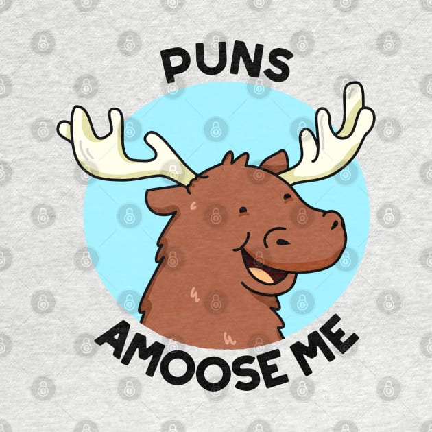 Puns A-moose Me Cute Funny Moose Pun by punnybone